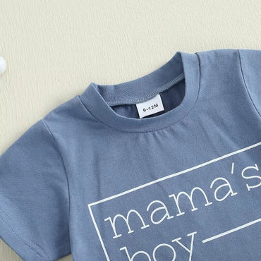 Short Sleeve Mama's Boy Baby Set