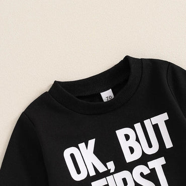 OK, But First Snacks Toddler Jogger Set