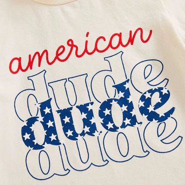 American Dude Checkered Shorts Baby Set