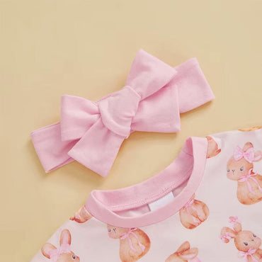 Short Sleeve Easter Baby Romper