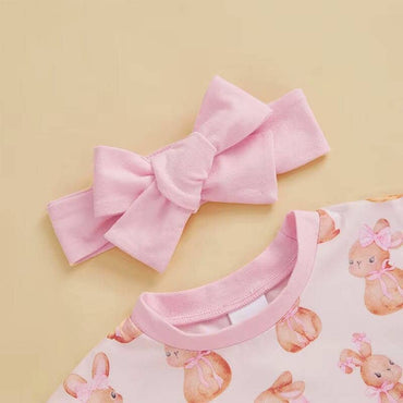 Short Sleeve Easter Baby Romper