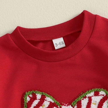 Long Sleeve Christmas Bow Baby Romper