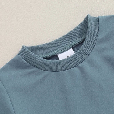 Solid Short Sleeve Baby Set