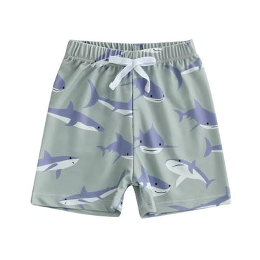 Tropical Splash Toddler Beach Shorts Green 9-12 M
