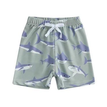Tropical Splash Toddler Beach Shorts Green 9-12 M