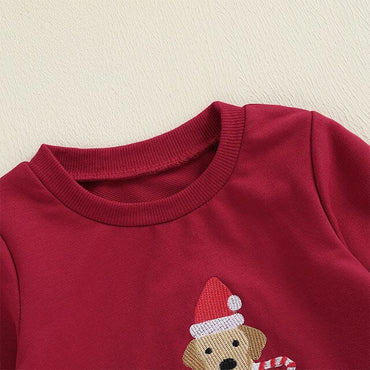 Long Sleeve Festive Dog Baby Set