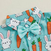 Short Sleeve Solid Shorts Easter Toddler Set