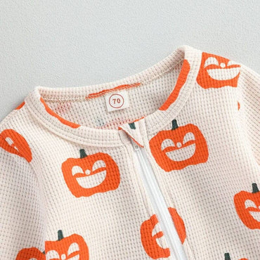 Long Sleeve Zipper Halloween Baby Jumpsuit