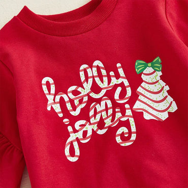 Long Sleeve Holly Jolly Flared Toddler Set