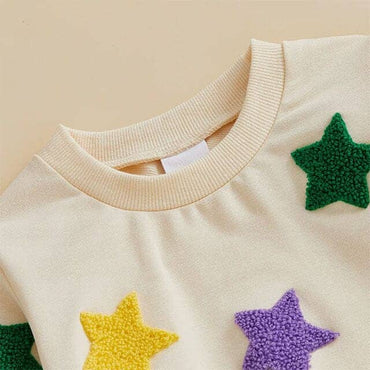Long Sleeve Colorful Stars Toddler Set