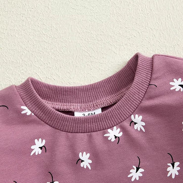 Long Sleeve Flowers Baby Set