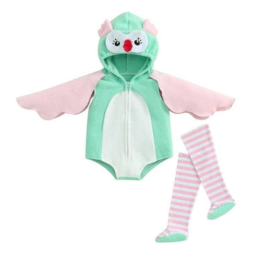 Striped Owl Halloween Baby Costume Green 3-6 M