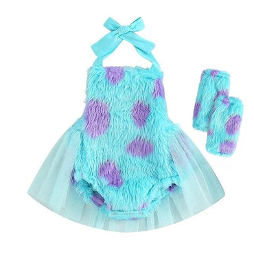 Backless Fluffy Tutu Baby Romper Costume