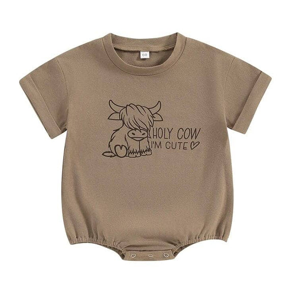 Holy Cow I'm Cute Baby Bodysuit