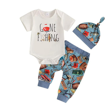 Short Sleeve Gone Fishing Baby Set