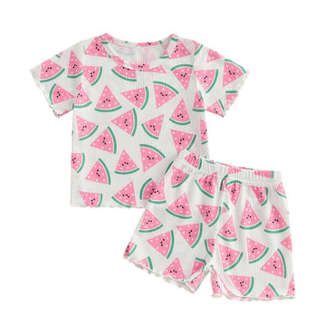 Short Sleeve Watermelon Baby Set