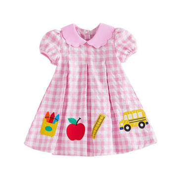 Collar Checkered Back To School Toddler Dress Dresses The Trendy Toddlers