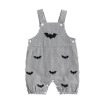 Sleeveless Striped Bat Baby Romper