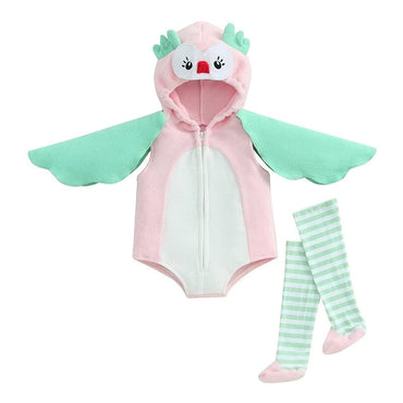 Striped Owl Halloween Baby Costume Pink 3-6 M