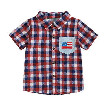 4th of July Plaid Toddler Shirt
