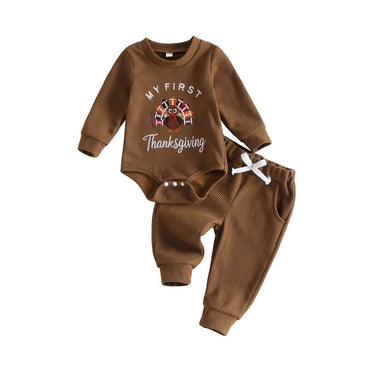 My First Thanksgiving Waffle Baby Set Sets The Trendy Toddlers