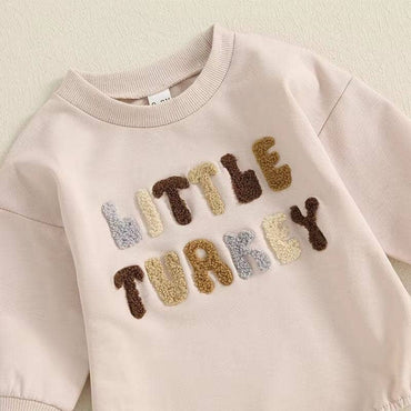 Little Turkey Beige Baby Bodysuit