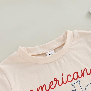 Short Sleeve American Dude Baby Bodysuit