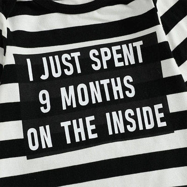 Long Sleeve Prisoner Striped Baby Set