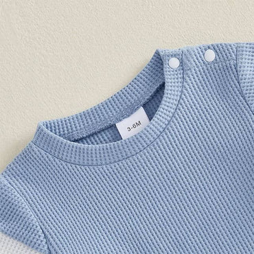 Short Sleeve Waffle Baby Set