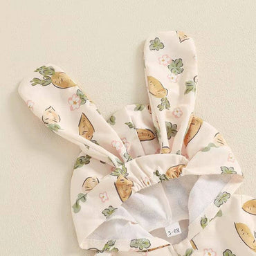 Long Sleeve Zipper Easter Baby Jumpsuit