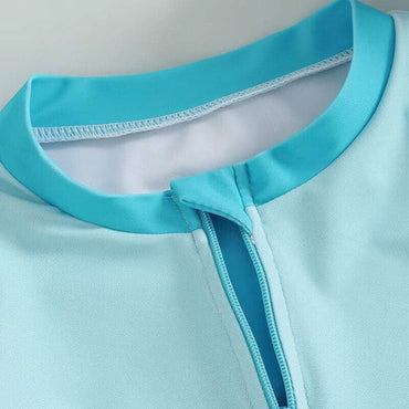 Short Sleeve Zipper Baby Swimsuit