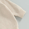 Solid Pocket Knitted Baby Sweater   