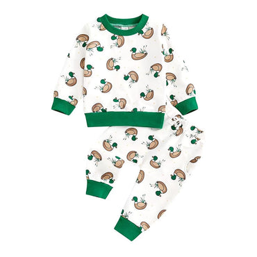 Long Sleeve Duck Baby Set Green 3-6 M