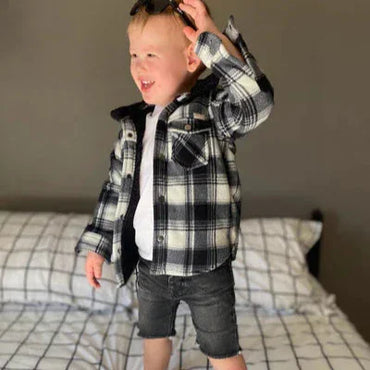 Faded Black Bermuda Denim Toddler Shorts