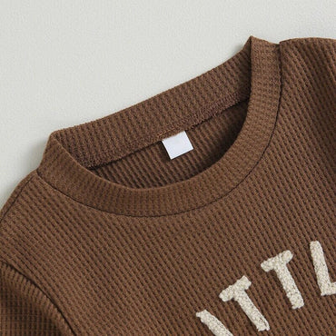 Little Dude Waffle Toddler Set