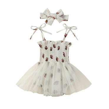 Football Tulle Baby Romper 3-6 M