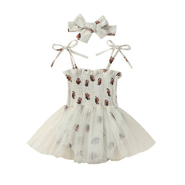 Football Tulle Baby Romper 3-6 M
