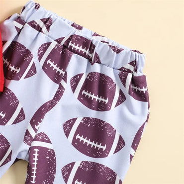 Toddler Girl Short Sleeve Run The Ball Football Set