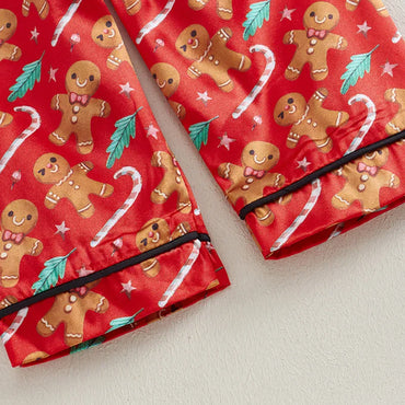 Gingerbread Candy Cane Christmas Toddler Pajama Set
