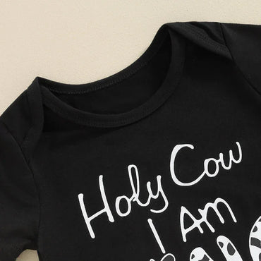Holy Cow I'm ONE Short Sleeve Baby Set