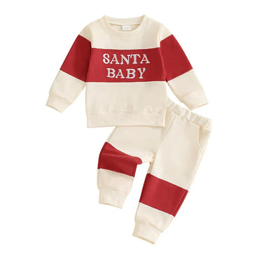 Long Sleeve Santa Baby Toddler Jogger Set 9-12 M