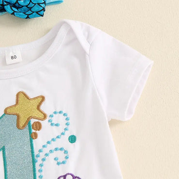 Mermaid First Birthday Baby Set