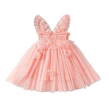 Butterfly Wings Toddler Party Dress Pink 9-12 M