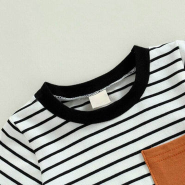 Striped Pocket Baby Jumpsuit