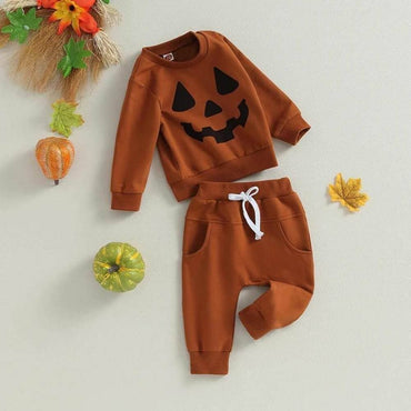 Halloween Face Brown Baby Set