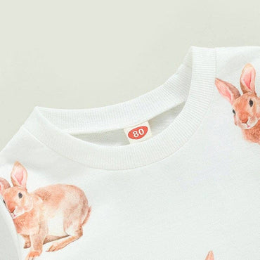 Bunny Brown Flared Pants Toddler Set