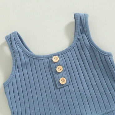 Solid Ribbed Toddler Set