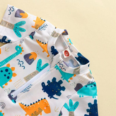 Short Sleeve Dino Swimsuit
