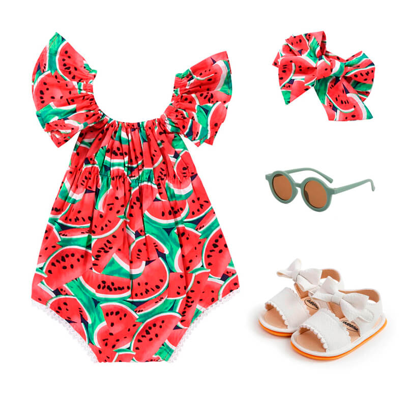 Watermelon romper for clearance baby