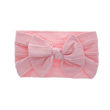 Bow Solid Headband Pink